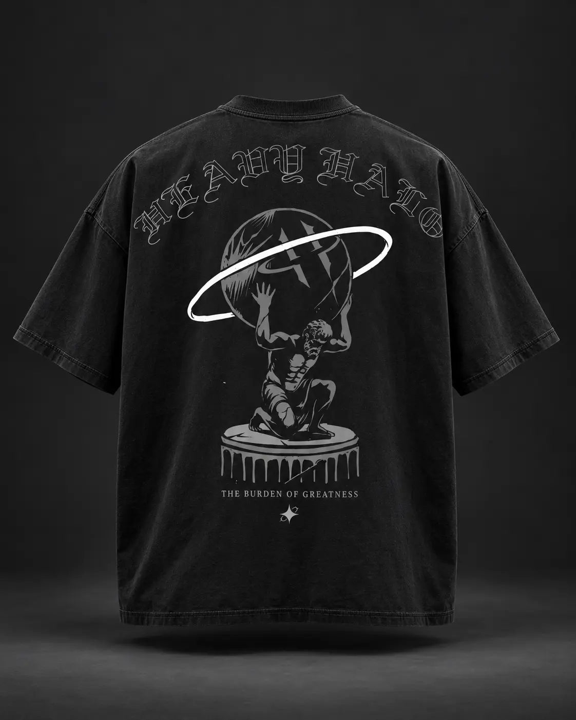 Atlas Tee — back artwork visualisation
